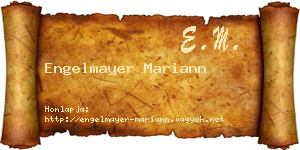 Engelmayer Mariann névjegykártya